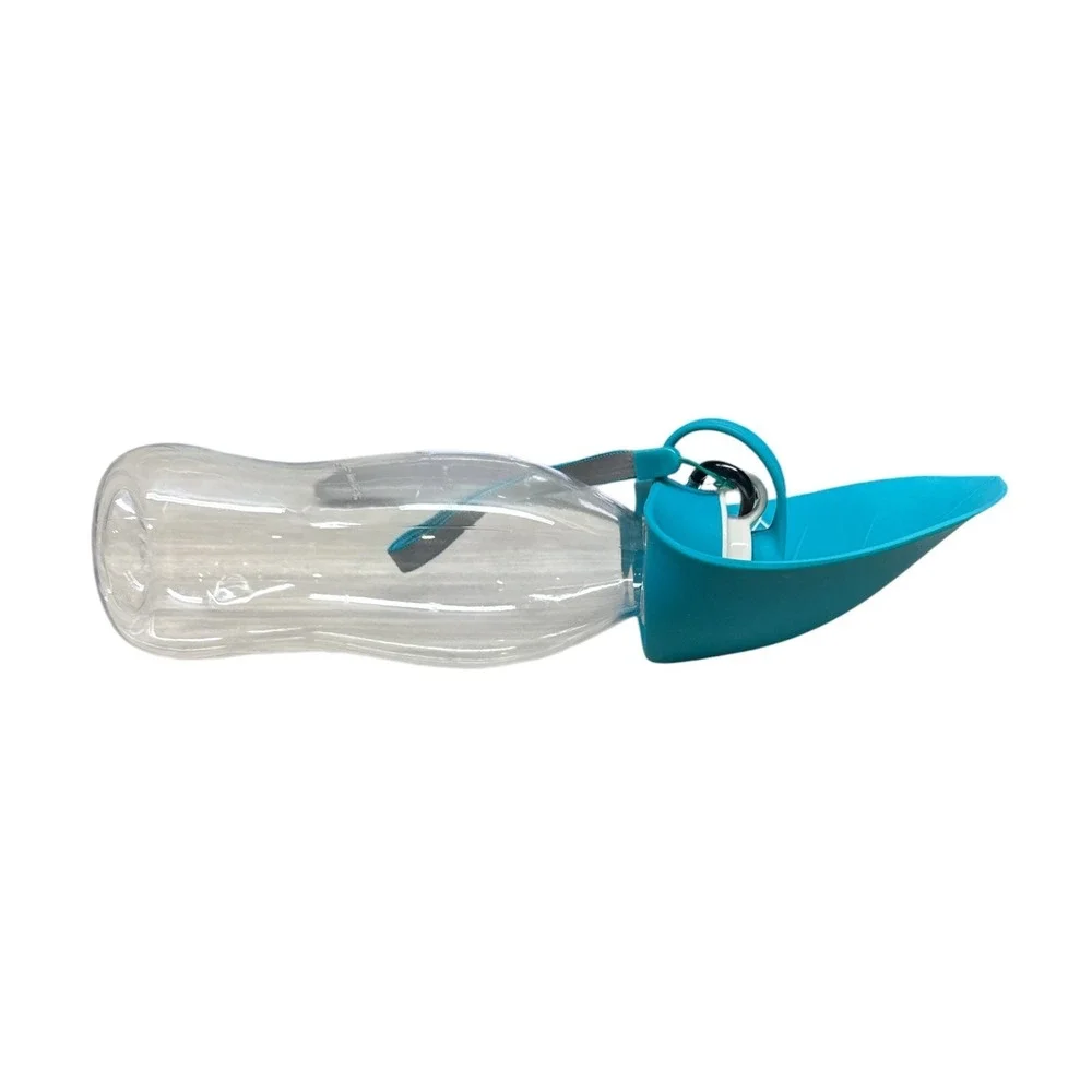 Yicostar Dog or Cat Water Bottle Portable Pet Travel Bowl 500ml Bottle Teal Blue